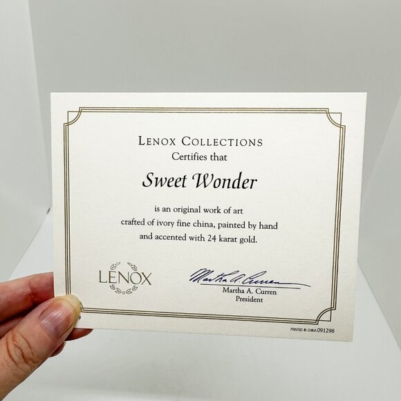 NIB Lenox Cat Easter Bunny Basket Eggs 24K Gold Sweet Wonder Ivory Chocolate - Picture 8 of 8